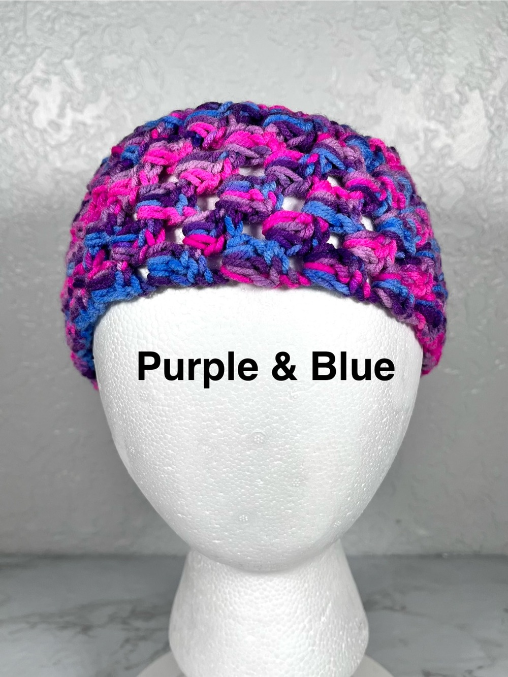 Crochet Headband Ponytail Holder - Picture 4 of 9